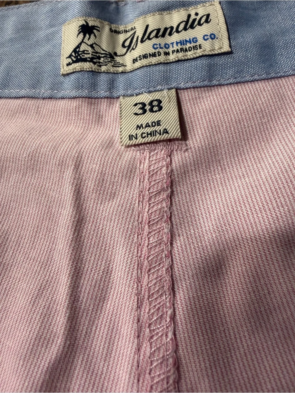 Islandia Clothing Co. Men’s Size 38 Pink Chino Shorts Cotton Blend
